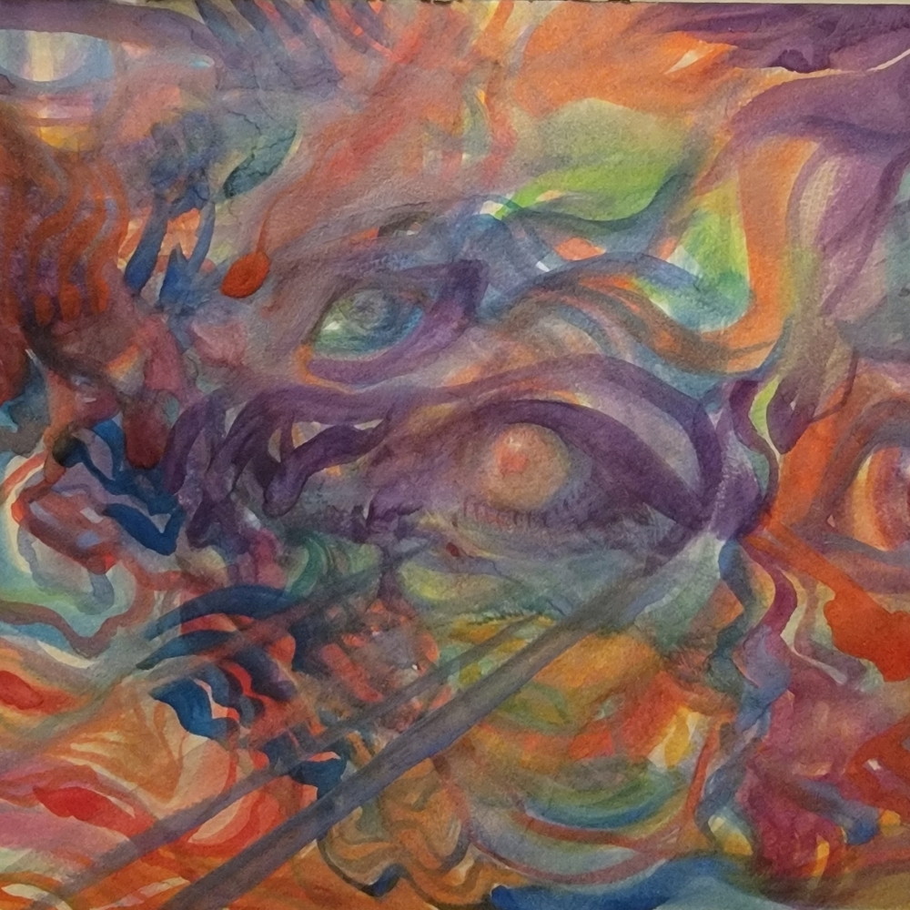 Original watercolour painting, one of a kind,  Feb. 2025  sonjaviolette.com